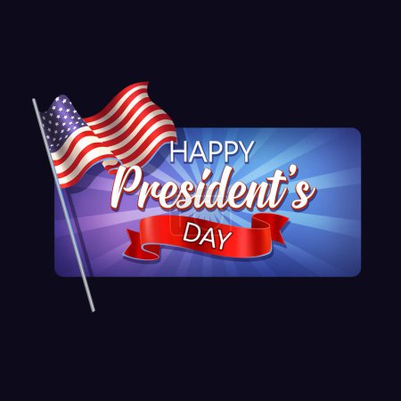 Photo for Happy President's Day banner - Royalty Free Image