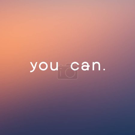 Motivational hand drawn lettering on gradient background.