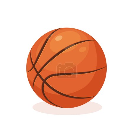 Téléchargez les illustrations : Balle de basket-ball vectorielle isolée sur fond blanc - en licence libre de droit
