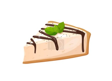 Illustration for Delicious cake piece. Vector illustration - Royalty Free Image