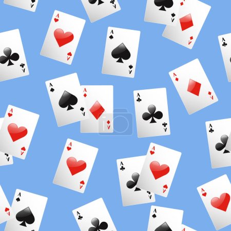 Vector seamles pattern with playing cards