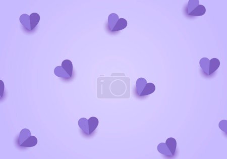 Illustration for Elegant St. Valentines Day background in papercut style. - Royalty Free Image