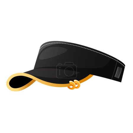 Sportive black hat isolated on a white background.