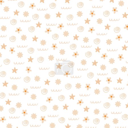 Abstract seamless pattern in pastel colors.