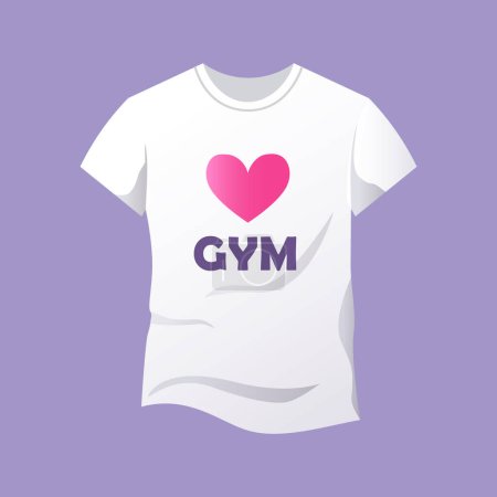 Sportive women t shirt with lettering I love gym.