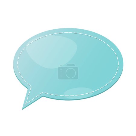 Empty speech bubble icon isolated on a white background.
