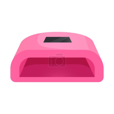Nail Polish Dryer LED Lamp for manicure in flat style isolated on white background.