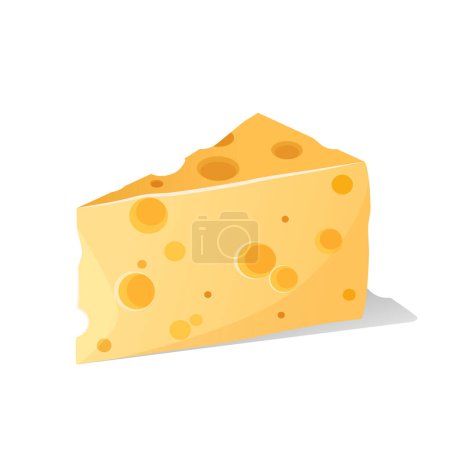 Piece of delicious cheese isolated on white background.