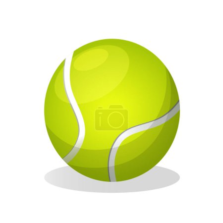 Tennis ball vector illustration isolated on white background.