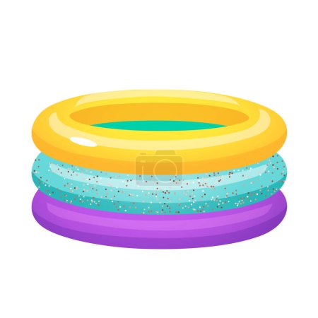 Bright ruber swimming pool for kids.