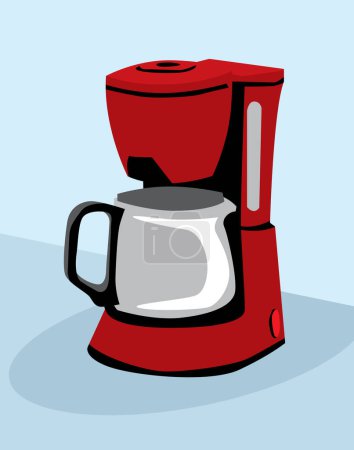 Kaffeepause im Büro. Stilisiertes Bild einer Kaffeemaschine.