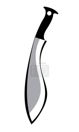 Illustration for Kukri. Traditional knife of Nepal Gurkha. - Royalty Free Image