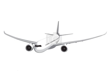 Airbus A330-900 im Flug. Eine moderne Passagiermaschine. Isoliertes Bild für Drucke, Poster und Illustrationen.