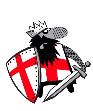 Illustration for Richard the Lionheart is going on a crusade. Vector image for illustrations. - Royalty Free Image