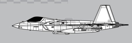 Téléchargez les illustrations : KAI KF-21 Boramae. Dessin vectoriel d'avions de combat furtifs multirôles. Vue latérale. Image pour illustration et infographie. - en licence libre de droit