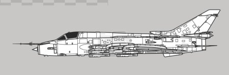 Téléchargez les illustrations : Sukhoi Su-17M4 Fitter-K. Dessin vectoriel des chasseurs-bombardiers. Vue latérale. Image pour illustration et infographie. - en licence libre de droit