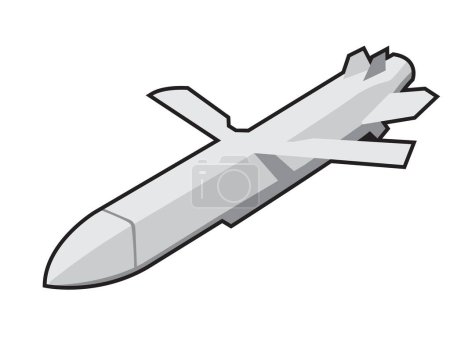 Storm Shadow. A simple drawing of a cruise missile. Vector image for prints, poster and illustrations.