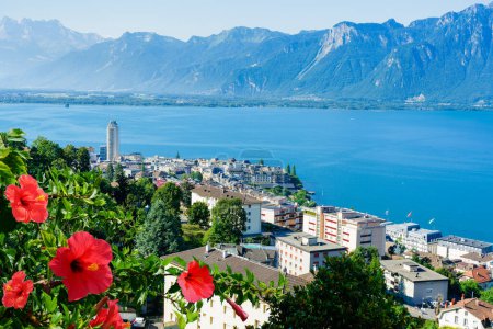 Blick auf das schöne Montreux, Schweiz