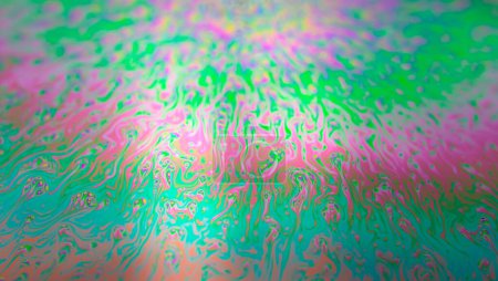 Iridescent multicolored bright abstract soapy water background. Space background for screensaver. High quality photo
