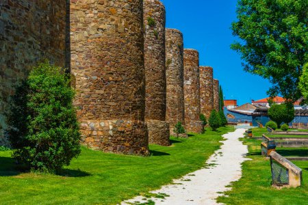 Mittelalterliche Mauer der Altstadt von Astorga, Spanien.