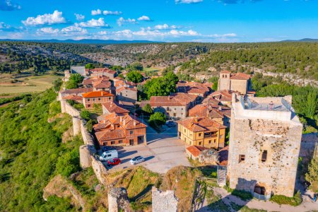 Photo for Aerial view of Calatanazor village near Soria, Spain. - Royalty Free Image