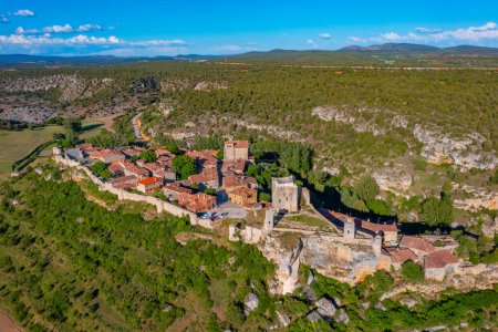 Photo for Aerial view of Calatanazor village near Soria, Spain. - Royalty Free Image