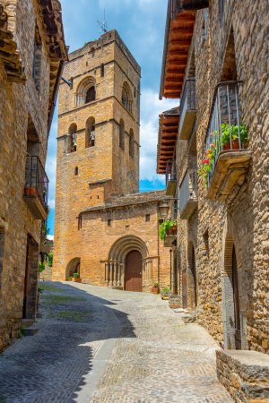 Photo for Church of Santa Maria in Spanish village Ainsa. - Royalty Free Image