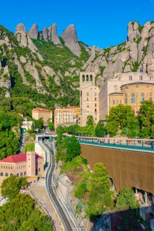 Photo for Santa Maria de Montserrat abbey in Spain. - Royalty Free Image