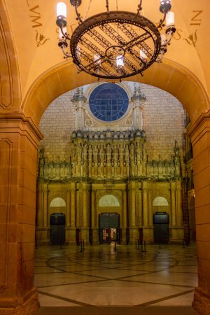 Photo for Inner coutyard of Santa Maria de Montserrat abbey in Spain. - Royalty Free Image