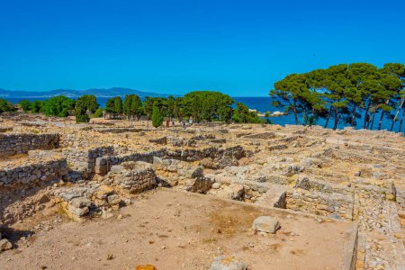 Photo for Roman ruins of ancient site Empuries in Catalunya, Spain. - Royalty Free Image