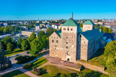 Vista del castillo de Turku en Finlandia.