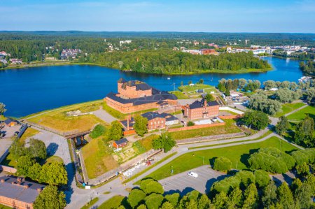 Foto de Vista del castillo de Hame en la ciudad finlandesa Hameenlinna - Imagen libre de derechos