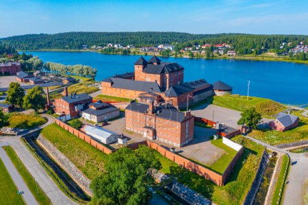 Foto de Vista del castillo de Hame en la ciudad finlandesa Hameenlinna - Imagen libre de derechos