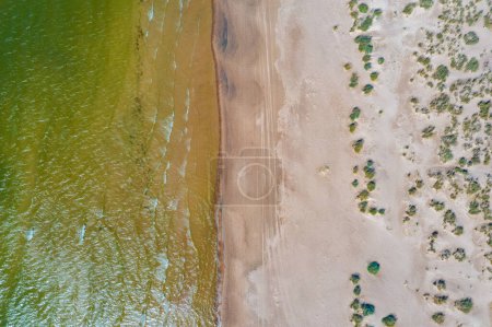 Panorama view of Yyteri beach in Finland.