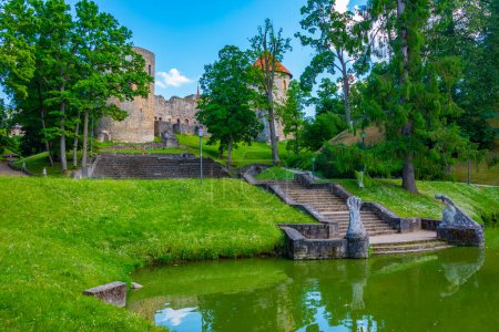 Foto de Parque del castillo Cesis en Letonia. - Imagen libre de derechos
