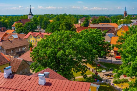 Photo for Cityscape of Estonian town Viljandi. - Royalty Free Image