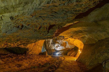 Interior of Bacho Kiro cave in Bulgaria.
