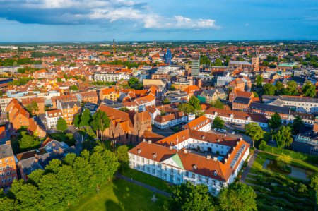 Photo for Aerial view of Odense slot castle in Denmark. - Royalty Free Image