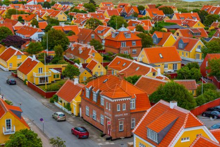 Foto de Vista aérea de la ciudad danesa Skagen. - Imagen libre de derechos