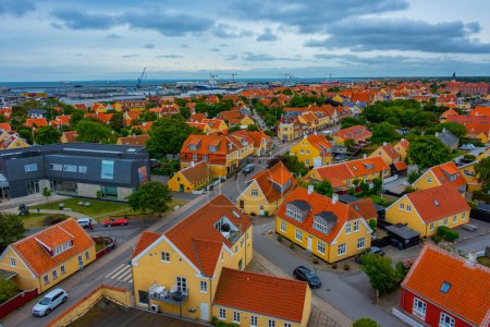 Foto de Vista aérea de la ciudad danesa Skagen. - Imagen libre de derechos