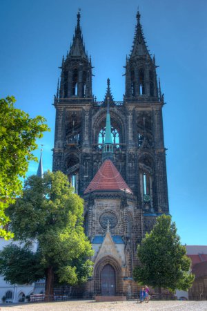 Meissen Cathedral during a sunny day in Germany.