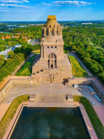 Photo for Monument to the Battle of the Nations in German town Leipzig. - Royalty Free Image