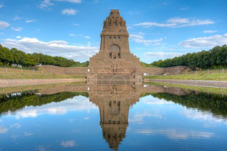 Photo for Monument to the Battle of the Nations in German town Leipzig. - Royalty Free Image