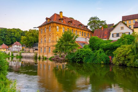 Foto de Vista del atardecer de artistas internacionales Villa Concordia en la ciudad alemana Bamberg. - Imagen libre de derechos