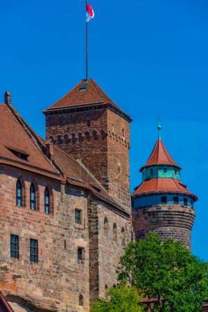 Foto de Vista del castillo de Kaiserburg en Nurnberg, Alemania. - Imagen libre de derechos
