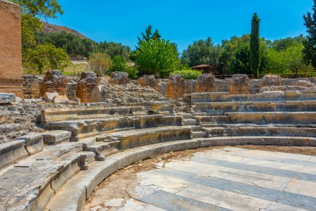 Odéon au site archéologique de Gortyna en Crète, Grèce.