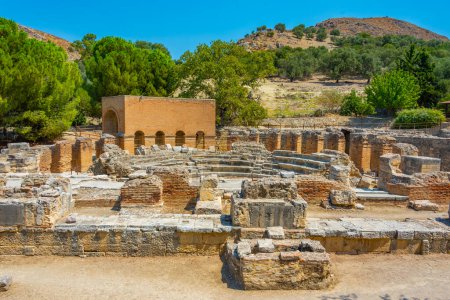 Téléchargez les photos : Odéon au site archéologique de Gortyna en Crète, Grèce. - en image libre de droit