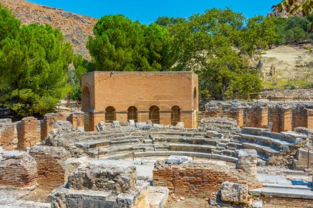 Odeon in der archäologischen Stätte von Gortyna auf Kreta, Griechenland.