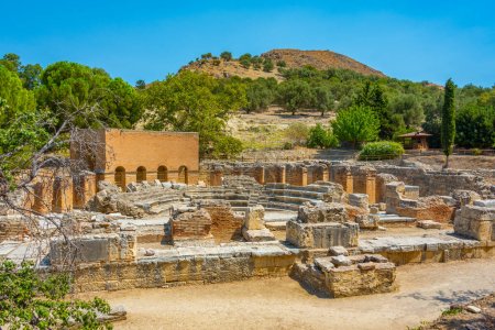 Photo for Odeon at Archaeological Site of Gortyna at Crete, Greece. - Royalty Free Image