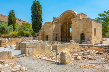 Téléchargez les photos : Eglise de Saint Titus sur le site archéologique de Gortyna en Crète, Grèce. - en image libre de droit